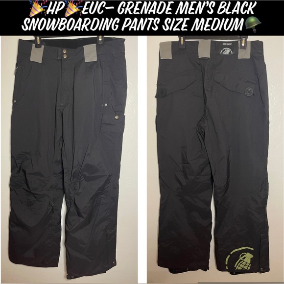 🎉HP🎉EUC- Grenade Men’s (Unisex) Snowboarding Pants in Black Size Medium❄️🏂 - Picture 15 of 15
